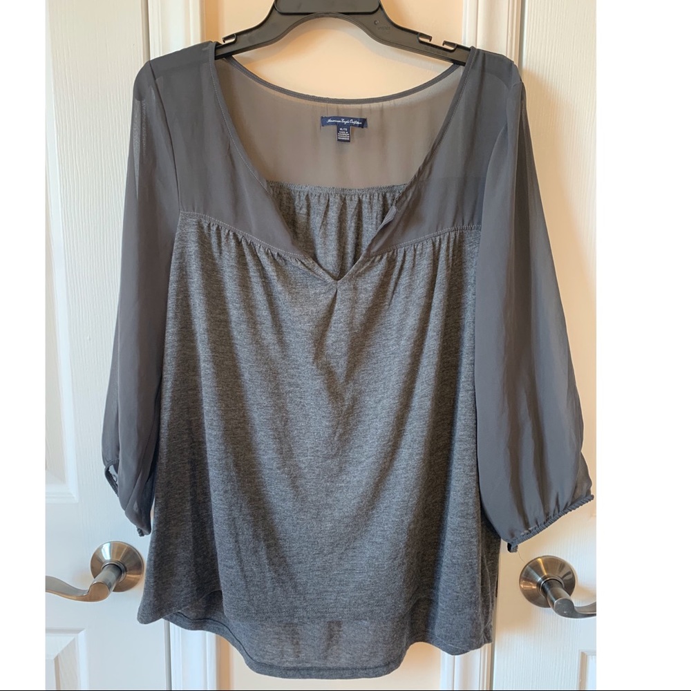Gray American Eagle top
